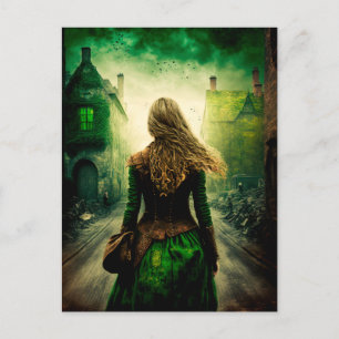 St. Patrick's Day Dark Fantasy Postcard