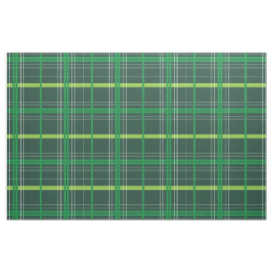 St. Patrick's Day Dark Green Plaid Fabric