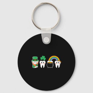 St patricks day dentist teeth saint patricks keychain