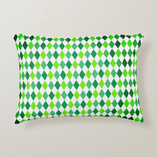 St. Patrick's Day Diamond Shape Pattern-54603 Accent Pillow (Front)