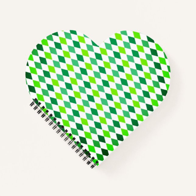 St. Patrick's Day Diamond Shape Pattern-54603 Notebook (Front)