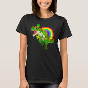St Patricks Day Dinosaur Irish Green T-Rex Leprech T-Shirt