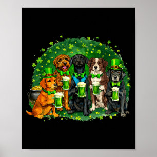 St Patricks Day Dog Lovers Squad Poster