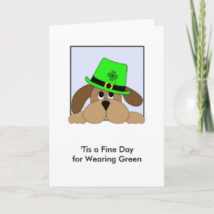 St. Patrick's Day Dog with Hat Card