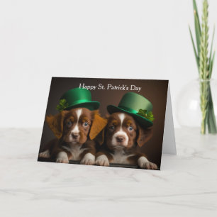 st. patrick's day dogs holiday card