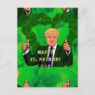 st patricks day donald trump postcard