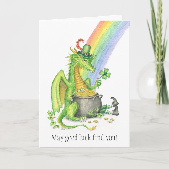 St. Patrick's Day Dragon card (Front)