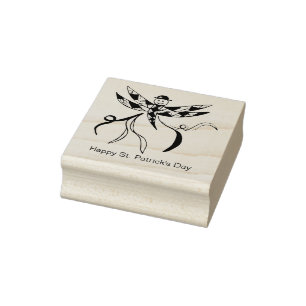 St Patrick's Day Dragonfly rubber stamp
