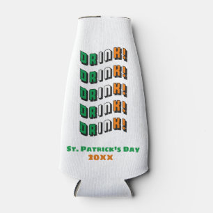 St. Patrick's Day Drink Irish Funny Bottle Cooler