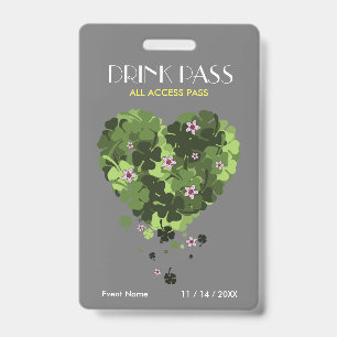 St. Patrick's Day Drink Pass Badge