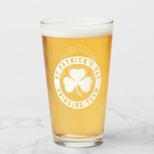 St Patrick's Day Drinking Team Glass