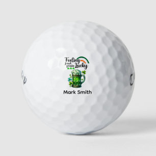 St. Patrick's Day drinking themed for golfer Golf Balls