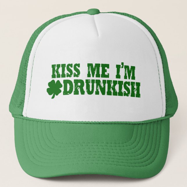 St Patricks Day Drunkish Trucker Hat (Front)