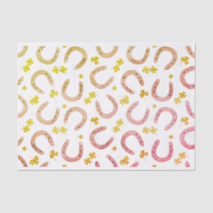 St Patrick's Day Dusty Horseshoe & Shamrock Icons  Tissue Paper