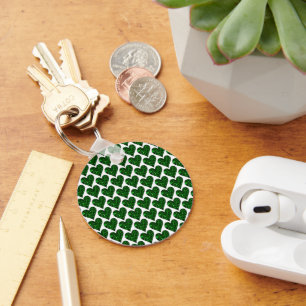 St. Patrick's Day Emerald Heart Keychain