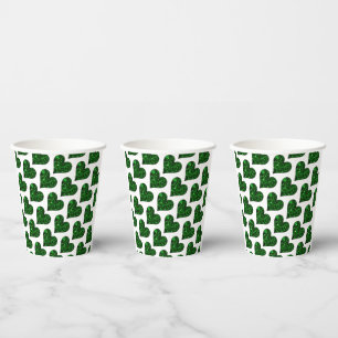 St. Patrick's Day Emerald Heart Paper Cups