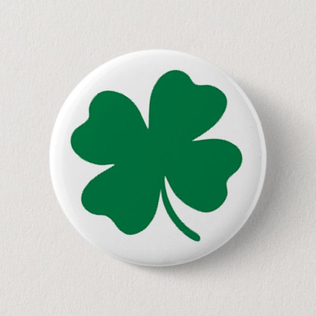 St. Patrick's Day Essential: Green Shamrock Button (Front)