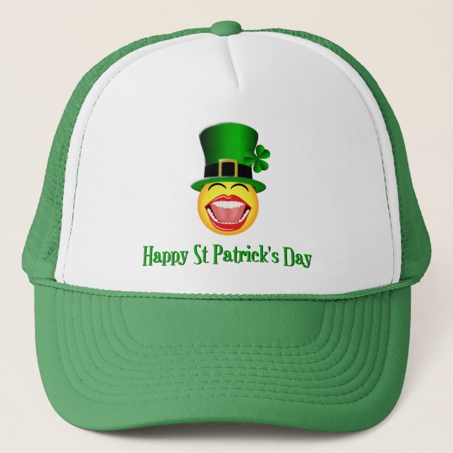 St Patrick's Day Face Drinking Team Hat (Front)