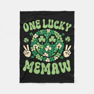 St Patricks Day Family Matching Groovy Retro One L Fleece Blanket