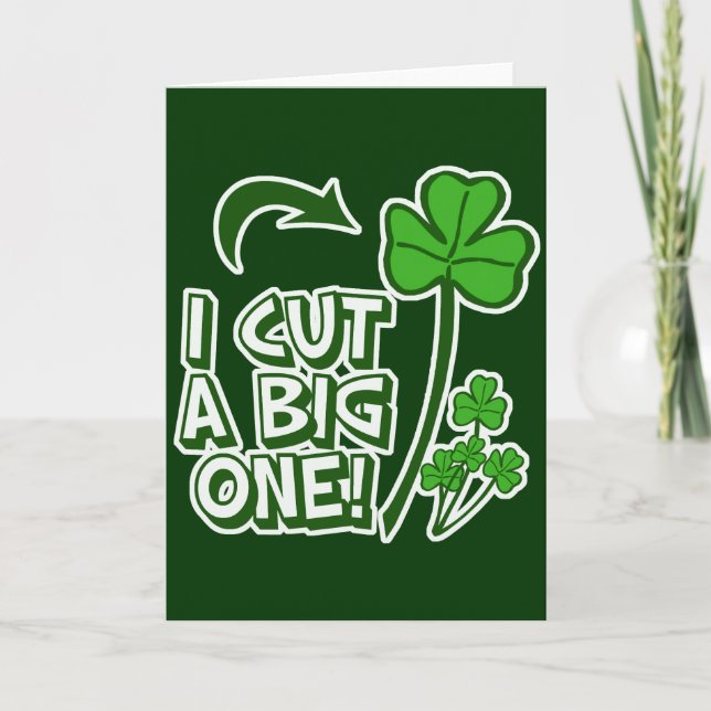 St Patrick's Day Farting Humour Card (Front)