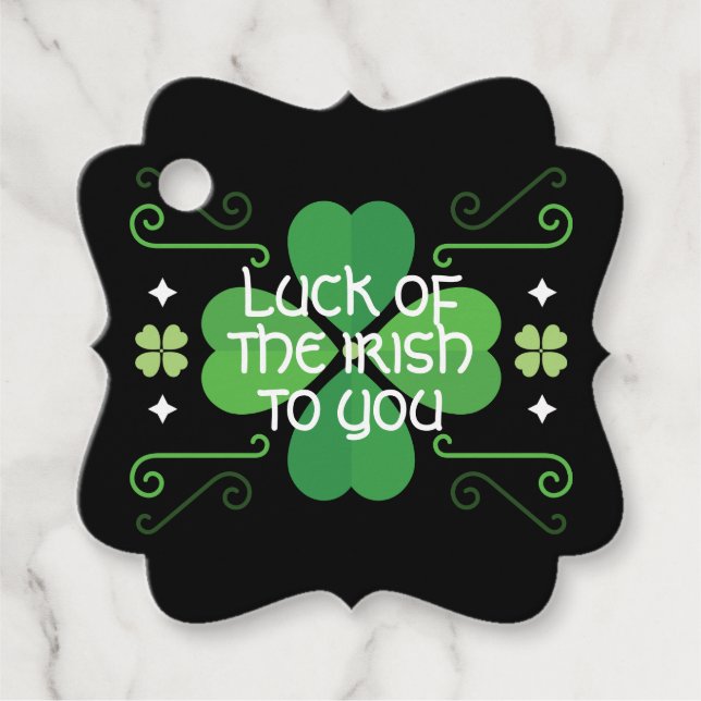 St. Patrick's Day Favour Tags (Front)