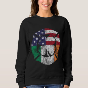 St. Patrick's Day Firefighter Irish American Flag Sweatshirt