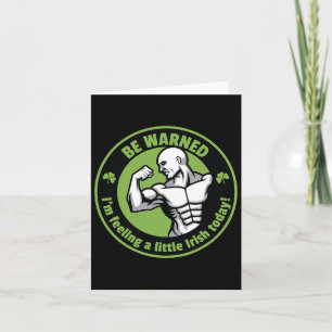 St Patricks Day Fitness Gym Workout Shamrock Men A Card