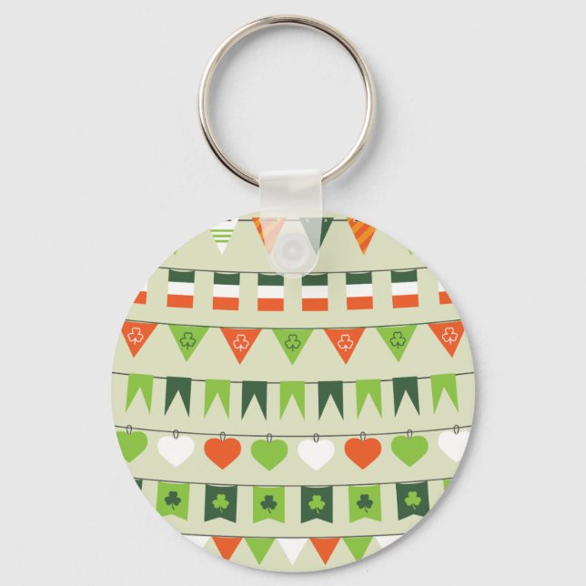 st patricks day flag keychain (Front)