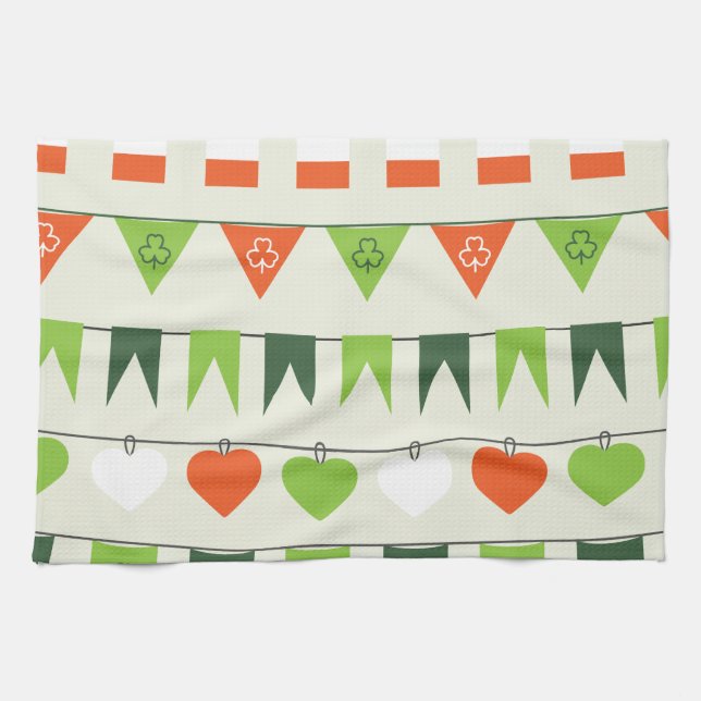 st patricks day flag kitchen towel (Horizontal)