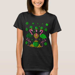 St. Patricks Day Flamingo Irish Ireland Shamrock C T-Shirt
