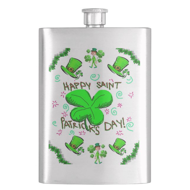 St. Patrick's Day Flask (Front)