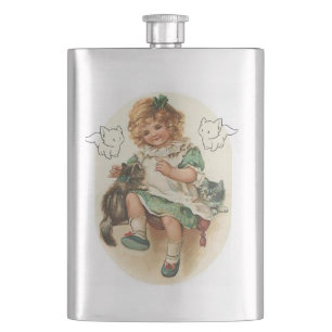 St. Patrick's Day Flask kitten