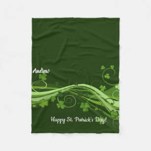 St Patricks Day Fleece Lap Blanket for Wheelchair