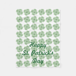St Patrick's Day Fleece Lap Blanket for Wheelchair
