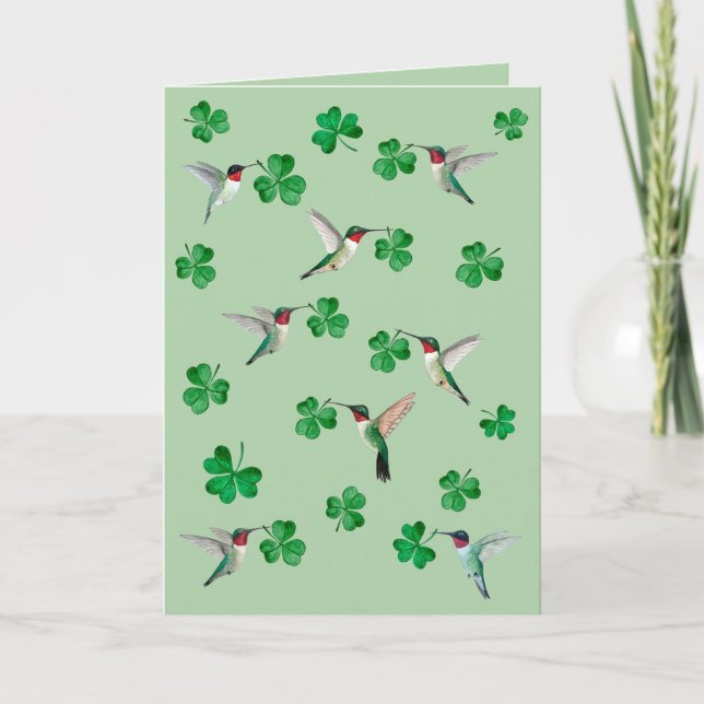St. Patrick's Day Folded Greeting Card (Front)