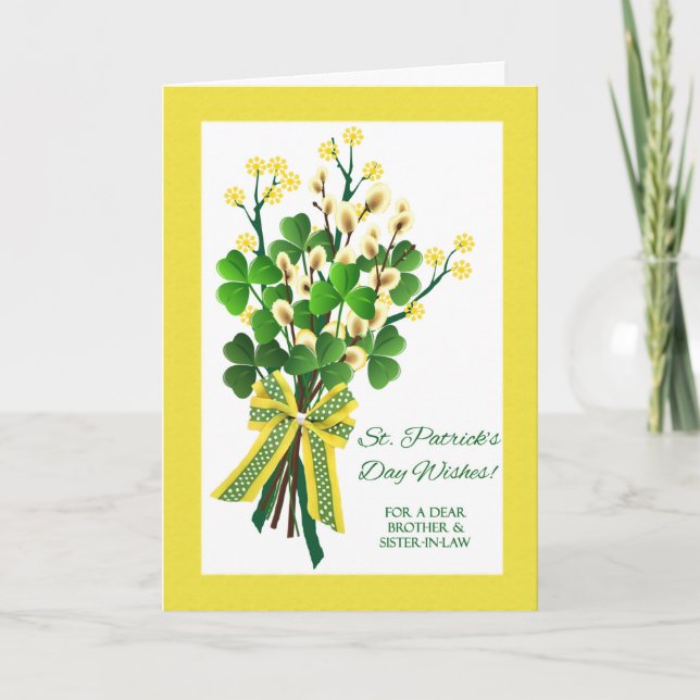 St. Patrick's Day for Brother and Sister in Law Card (Front)