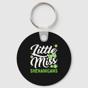 St Patrick's Day for Girls Little Miss Shenanigans Keychain
