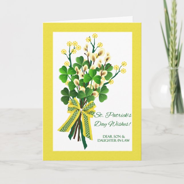 St. Patrick's Day for Son and Daughter in Law Card (Front)