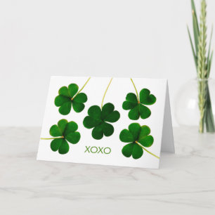 St. Patrick's Day for Sweetheart, XOXO Shamrocks Card