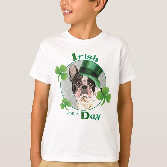 St. Patrick's Day French Bulldog T-Shirt (Front)