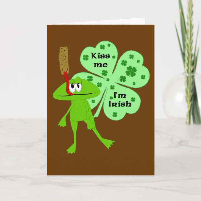 St. Patrick's Day Frog Card (Front)