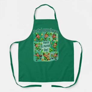 St. Patrick's Day Fun Adorable "Party Leprechauns" Apron