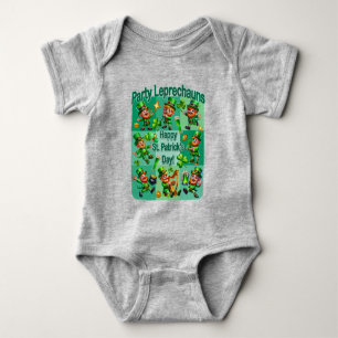 St. Patrick's Day Fun Adorable "Party Leprechauns" Baby Bodysuit