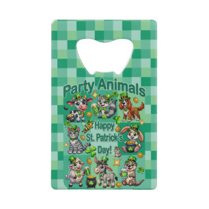 St. Patrick's Day Fun and Adorable "Party Animals" Credit Card Bottle Opener