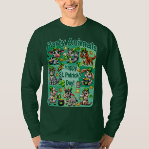 St. Patrick's Day Fun and Adorable "Party Animals" T-Shirt
