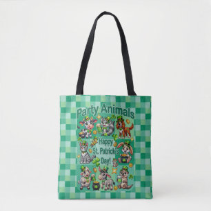St. Patrick's Day Fun and Adorable "Party Animals" Tote Bag