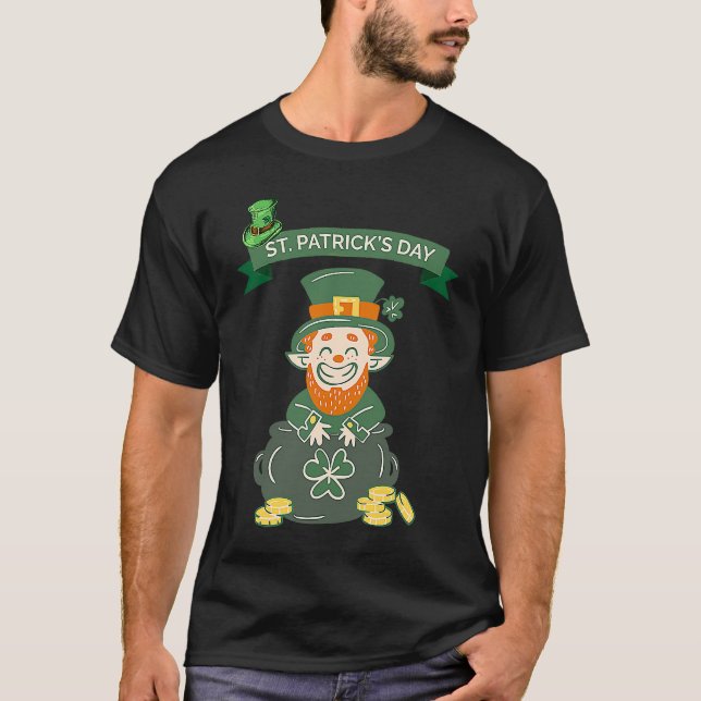 St Patrick's Day Fun Beer Drink Party Dublin Irlan T-Shirt (Front)