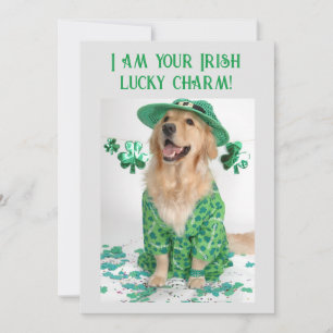 St. Patrick's Day Funny Customizable Dog card