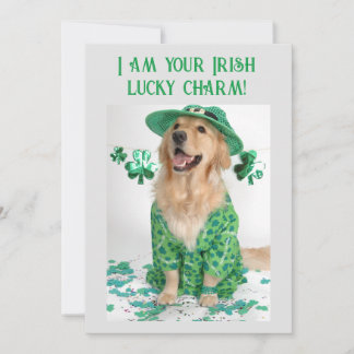 St. Patrick's Day Funny Customizable Dog card