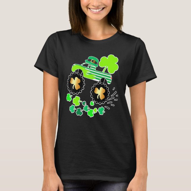 St Patricks Day Funny Gift For Boys Leprechaun Mon T-Shirt (Front)